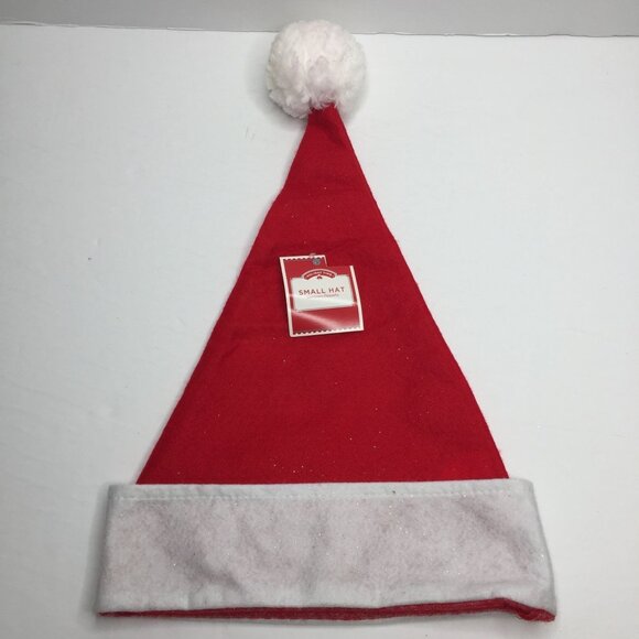 Holiday Time Childs Red Santa Clause Hat Christmas Kids Costume Size Small - Picture 1 of 6
